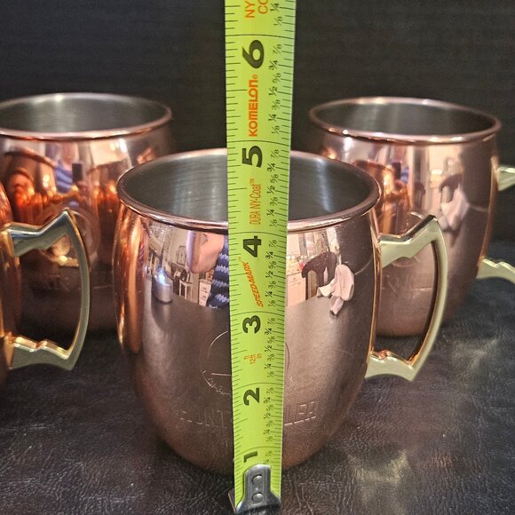 Hunt A Killer Detective Juice Copper Moscow Mule Mug Nickel Lined Set of 4 New - Picture 9 of 10